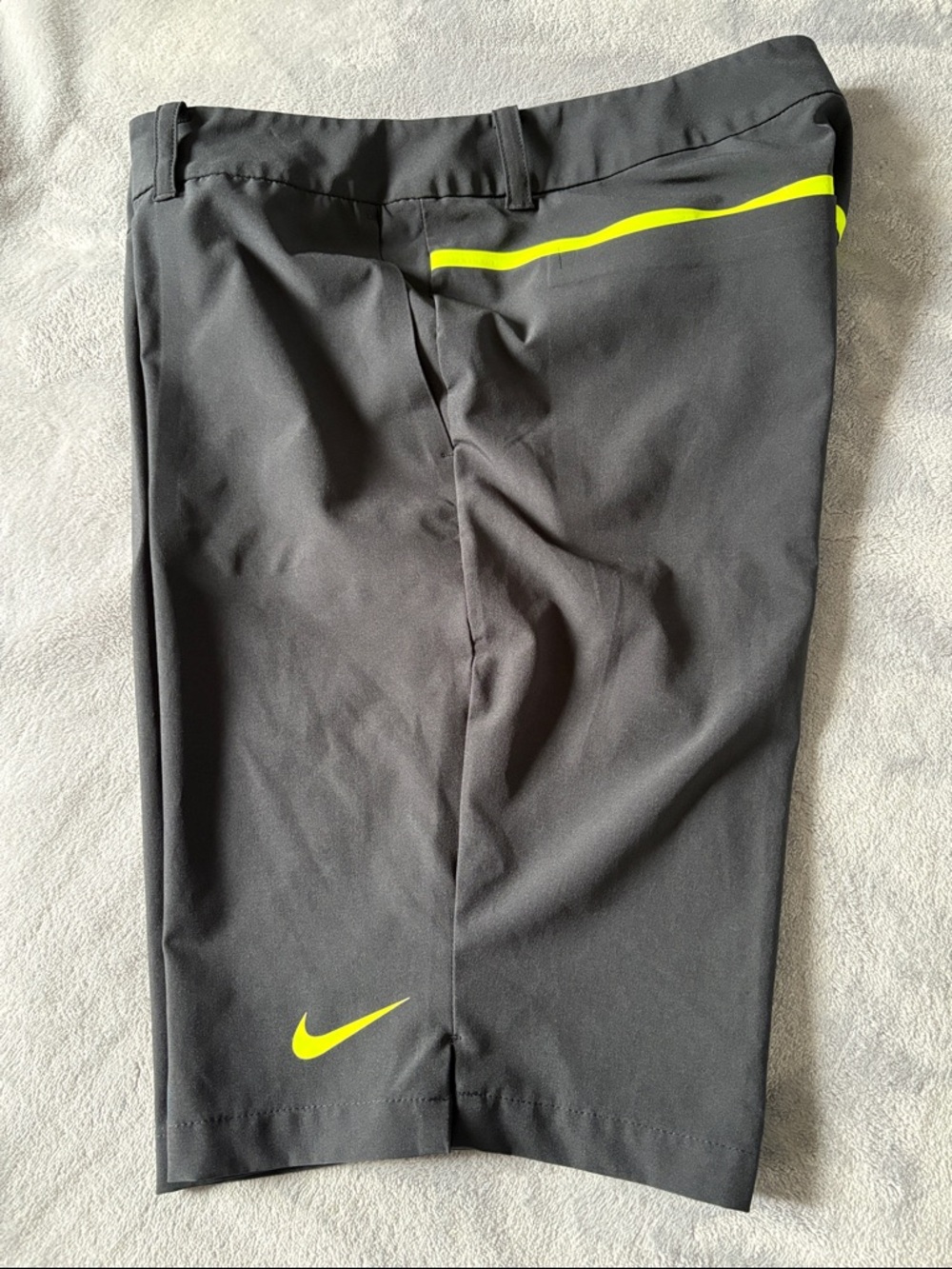 Nike Women’s Black Golf Shorts with Neon Yellow Swoosh